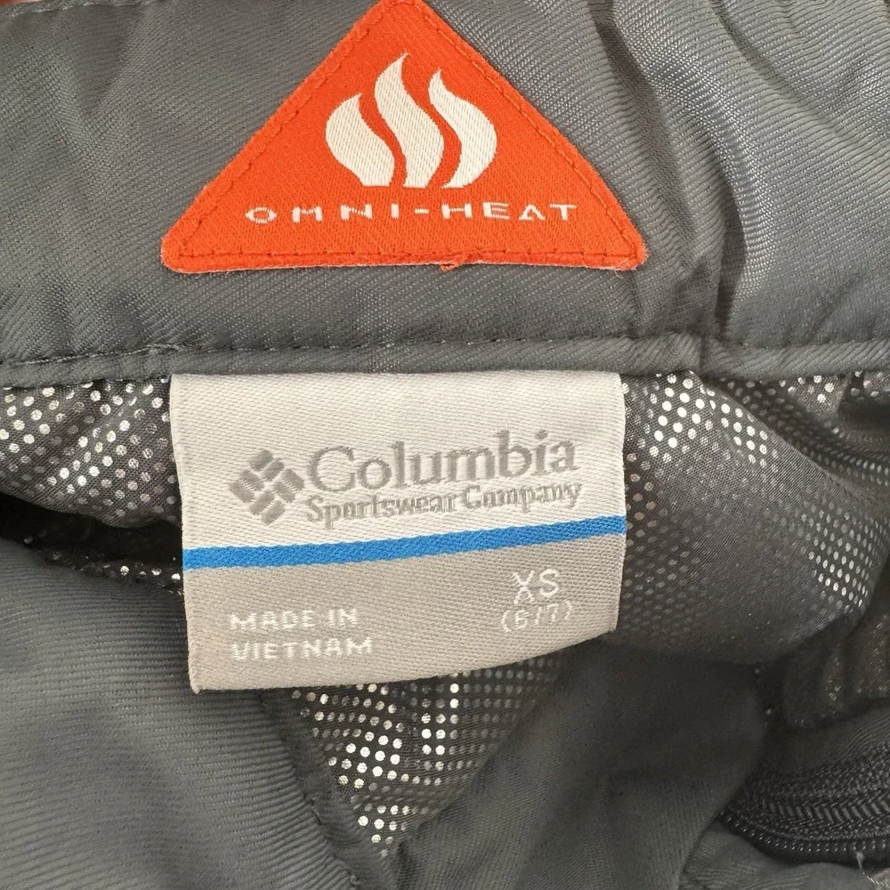 Columbia Omni-Heat Kids Sz Xs 6/7 Black Insulated Outgrown BUGABOO Ski Pants